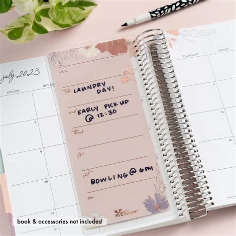 Erin Condren Weekly Schedule In Bloom Snap-In Dashboard - Planners Avenue
