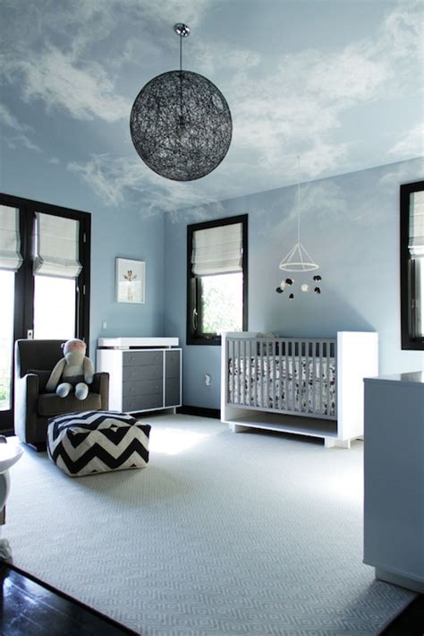 Clouds Painted On Ceiling Contemporary Nursery Amy Sklar Design
