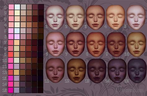 Skin Tones Remake Ii By Enamorte On Deviantart Palette Art Digital