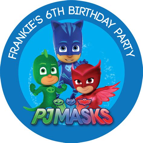Download Hd Pj Masks Party Box Stickers Pj Mask Thank You Cards