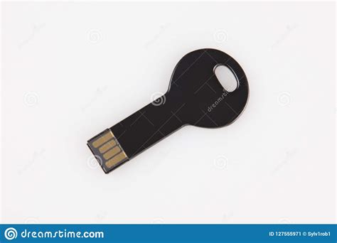 Key Usb Flash Drive Isolated On White Background Stock Image Image Of