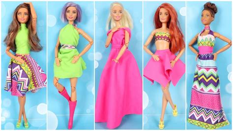 easy diy barbie clothes no sew no glue how to make barbie doll clothes easy doll dresses diy