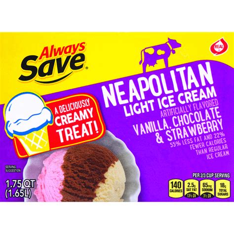 Always Save Neapolitan Light Ice Cream Ice Cream Houchens Market Place