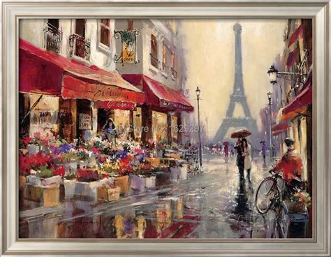 April In Paris Oil Painting Of Brent Heighton Canvas Reproduction High