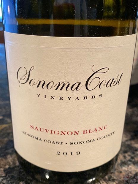 2019 Sonoma Coast Vineyards Sauvignon Blanc Usa California Sonoma