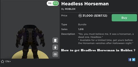 How To Get Headless Head Roblox 2020