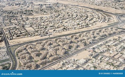 Aerial View Suburban Dubai Stock Photo Image Of Arab 81306882