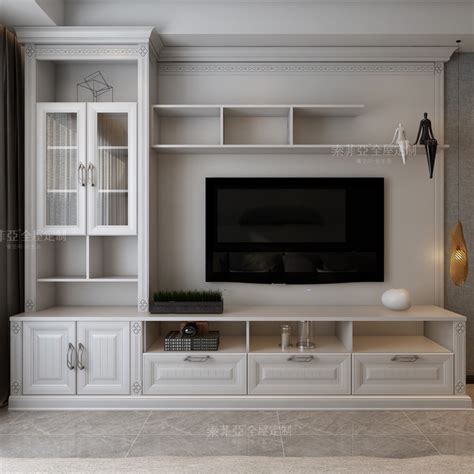 A cool design feature is a zigzag pattern. Custom Design Modern Showcase Furniture Living Room Tv ...