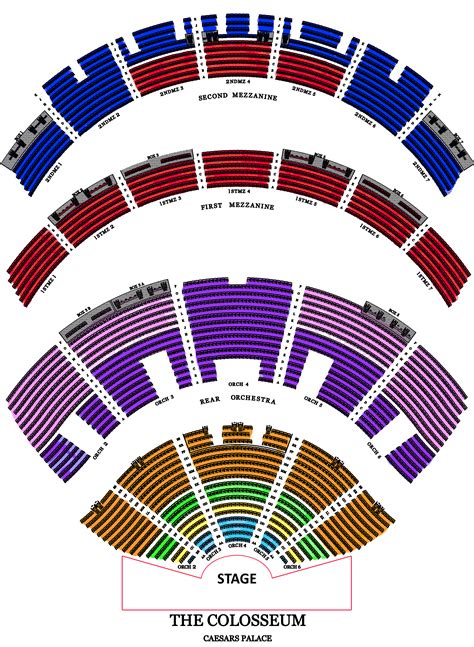 Caesars Palace Colosseum Seating Chart With Seat Numbers Bruin Blog