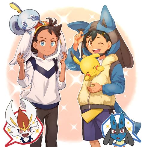 Pikachu Ash Ketchum Lucario Sobble Goh And 1 More Pokemon And 2
