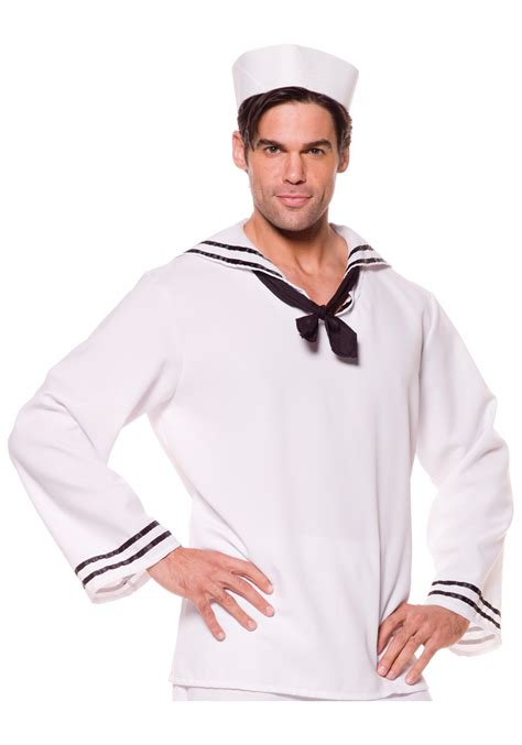 Mens White Sailor Shirt Mens Sailor Uniform Costume Ideas