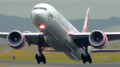 Powerful Boeing 777 Takeoffs From Close Up Sydney Airport Plane