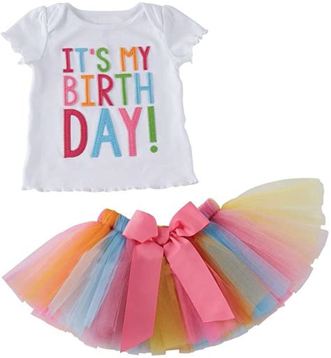 1 6t Toddler Baby Girls Birthday Outfit Set Birthday Shirt