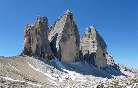 Cima Grande Di Lavaredo Salita Lungo La Via Normale