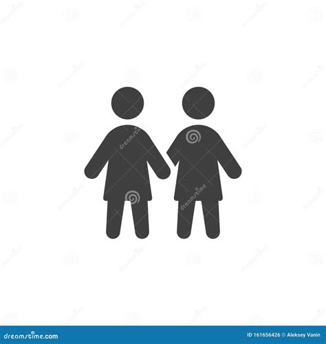 lesbian couple vector icon stock vector illustration of perfect 161656426