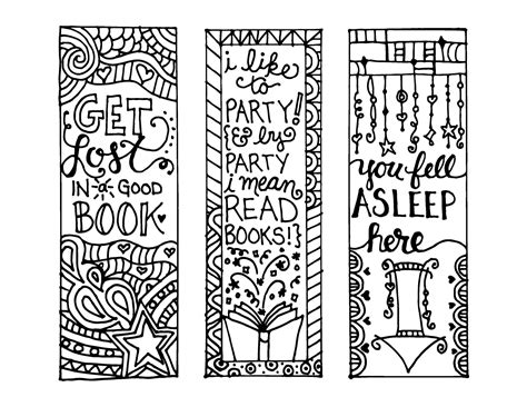 Cute Nature Bookmarks Pdf Zentangle Coloring Page Printable Bookmarks