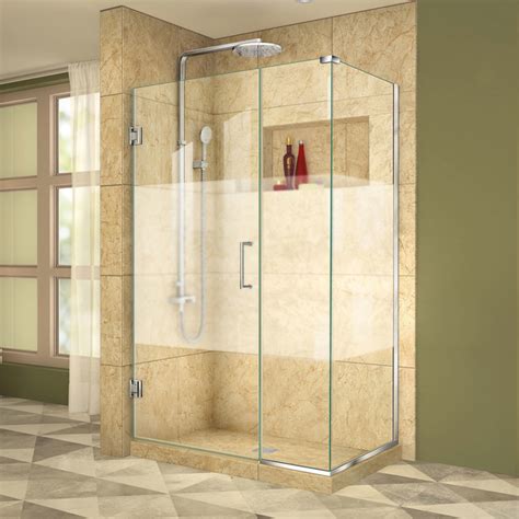 Dreamline Unidoor Plus 42wx304dx72h Shower Enclosure Frosted Band Chrome Contemporary