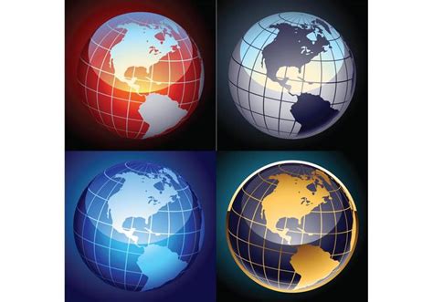 Free Set Of Vector Globes Download Free Vector Art Stock Graphics