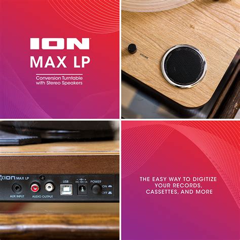 Buy Ion Audio Max Lp Vinyl Record Player Turntable With Built In