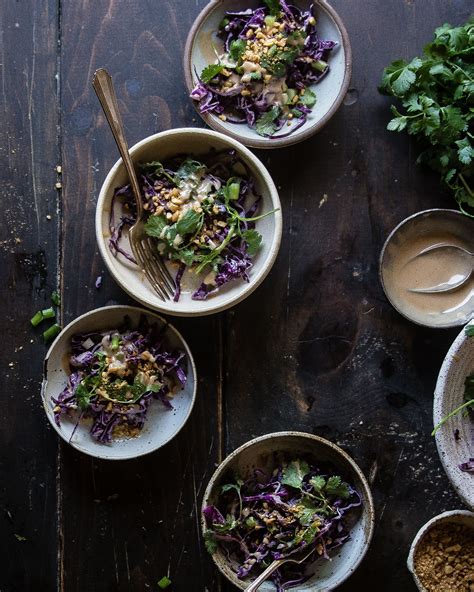Red Cabbage Slaw With Peanuts And Dukkah Red Cabbage Slaw Cabbage