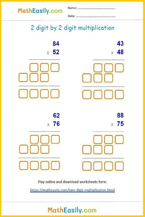 Beginning Two Digit Multiplication With One Digit Worksheets