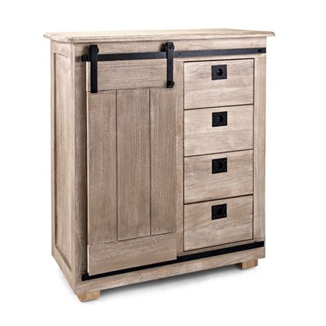 Trying to squeeze a small pantry into a kitchen? Imax #15307 Asher Barn Door Cabinet | Hope Home Furnishings and Flooring