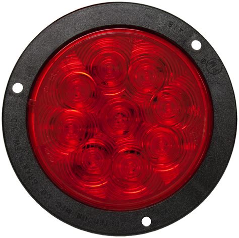 LED Stop Turn Tail Round Flange Mount 4 Multi Volt Red Bulk Pack
