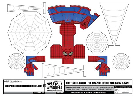 Square Head Papercraft The Amazing Spider Man Movie Papercraft