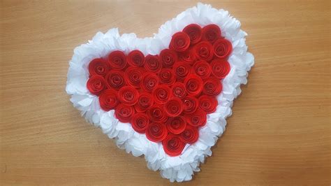 Diy Tissue And Paper Wall Hanging Flower Paper Heart Wall Hanging