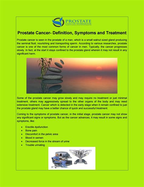 Prostate Cancer Definition Symptoms And Treatment By Trinity Reservations Issuu