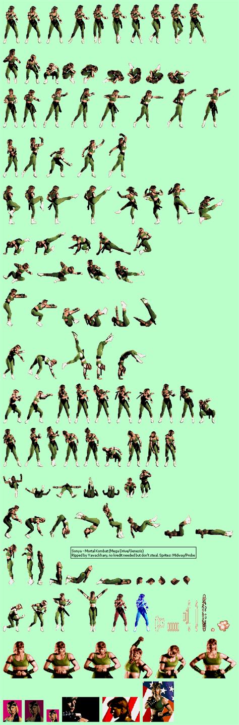 The Spriters Resource Full Sheet View Mortal Kombat Sonya