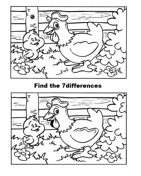 Spot The Difference For Kids Coloring Pages Math For Kids Coloring
