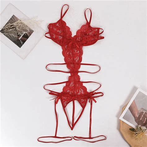 Sexy Lingerie Erotic Mesh Teddy Bodysuit Women Underwear See Through
