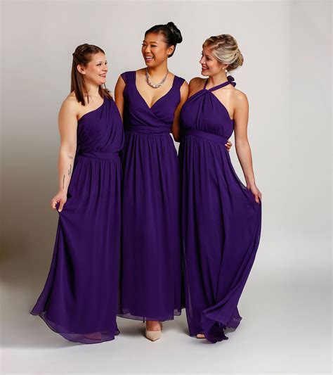 Deep Purple Floor Length Bridesmaid Dresses Mix And Match Purchase