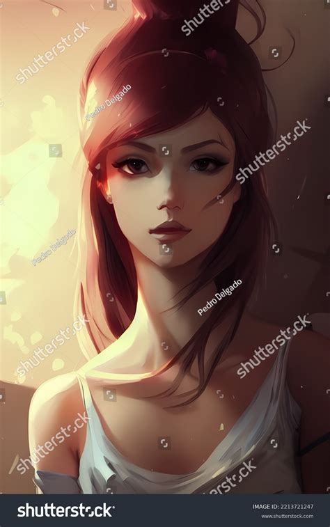 Illustration Sexy Young Anime Girl Wearing Stock Illustration 2213721247 Shutterstock