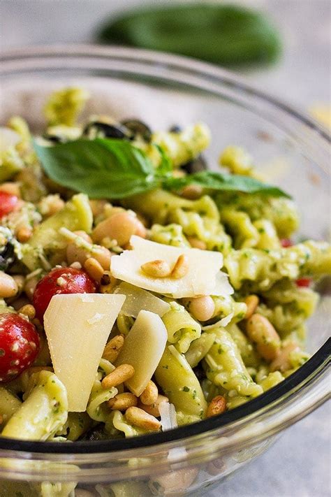 pesto pasta salad recipe julies eats treats