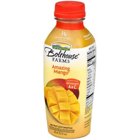 Bolthouse Farms Amazing Mango Fruit Juice Smoothie 152 Fl Oz