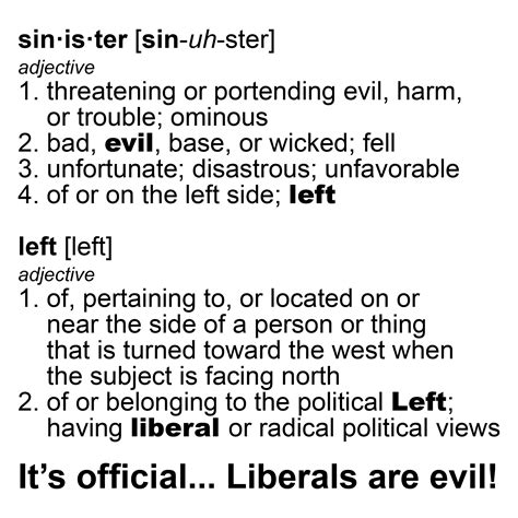 Its Official Liberals Are Evil The Dictionary Proves It New Shirt