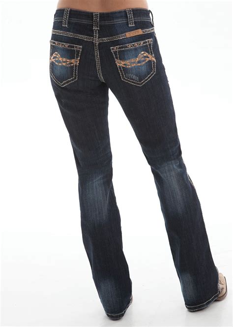Cowgirl Tuff Womens Copper Bling Dark Wash Boot Cut Jeans Jcobdk Women Jeans Country Girls