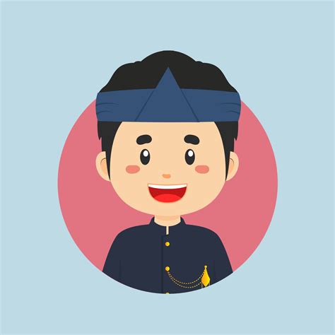 Avatar Of A West Java Indonesian Character 21842681 Vector Art At Vecteezy