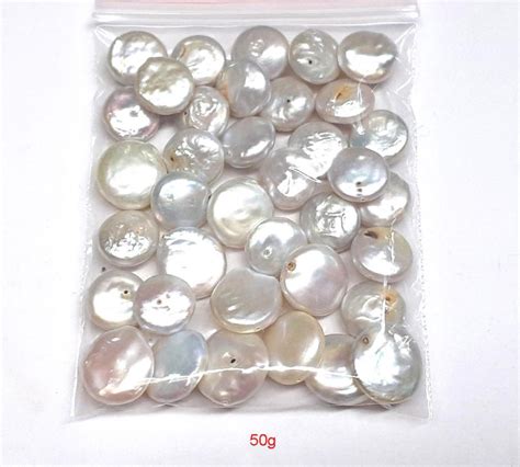 Assorted Freshwater Coin Pearls 7 14mm White Pearl Flat Round Coin Pearl Bead Coin Pearl