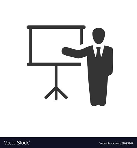 Presentation Lecture Icon Royalty Free Vector Image