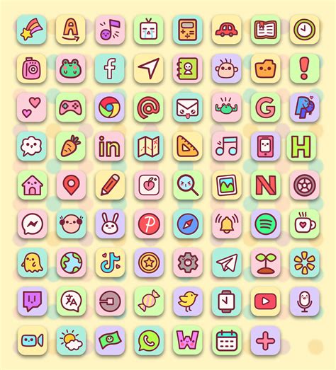 Free Kawaii App Icons For Ios And Android Cute App Icons Iphone ♥