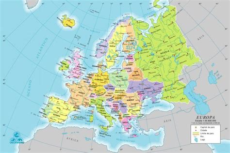 Europa Político Agenda Geomapas Geografia Agendas America Do Norte