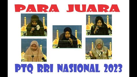 Juara Dan Ptq Rri Nasional Ke Kendali