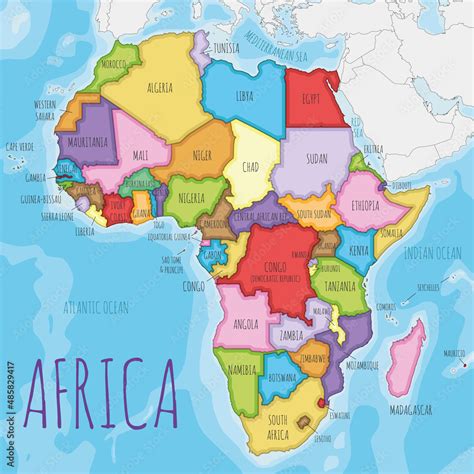 Africa Map Countries Labeled