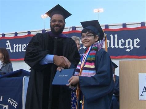 Tanishq Abraham 11 Year Old Boy Graduates From American River College