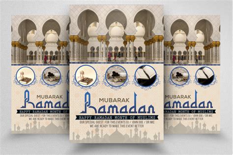 Ramadan Mubarak Flyer Template By Designhub Thehungryjpeg