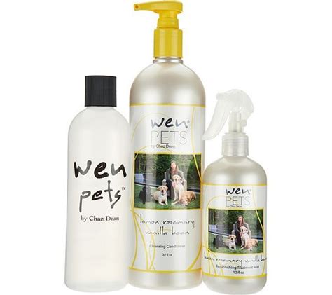 Find the best hair treatments & styling tools. WEN by Chaz Dean Pets 32 oz Cleansing Cond. & 12 oz RTM ...