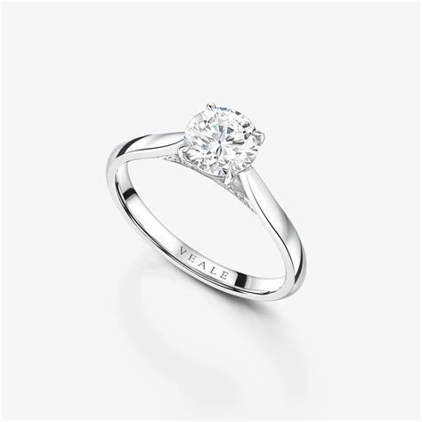Round Engagement Ring Hidden Diamonds Veale Fine Jewellery